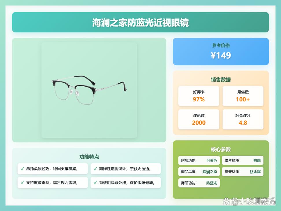 「告别眼疲劳」2025年双十一后海澜之家眼镜怎么样值得买吗?